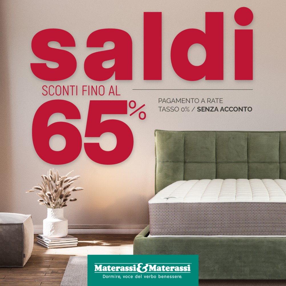 Promozione Saldi Invernali 2026 Materassi e Materassi - Sconti fino al 65%